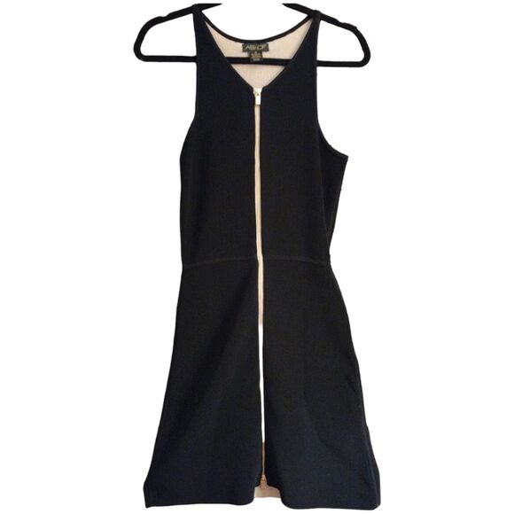 AS by DF Bound Zipper Front Dress, Black w/ Gold Zipper, Size Medium - Picture 5 of 8
